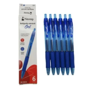 Bolígrafo de gel azul para escritura suave